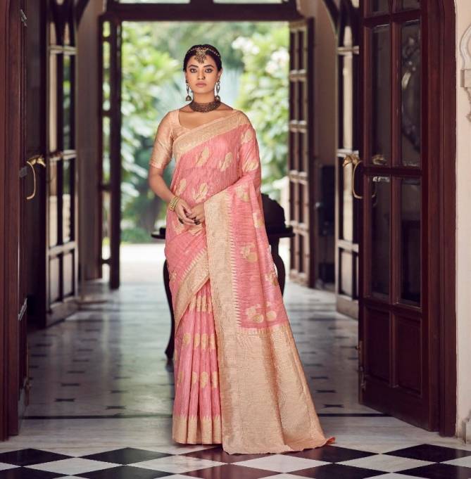 Revanta Chhaya Fancy Heavy Festive Wear Soft Linen Saree Collection